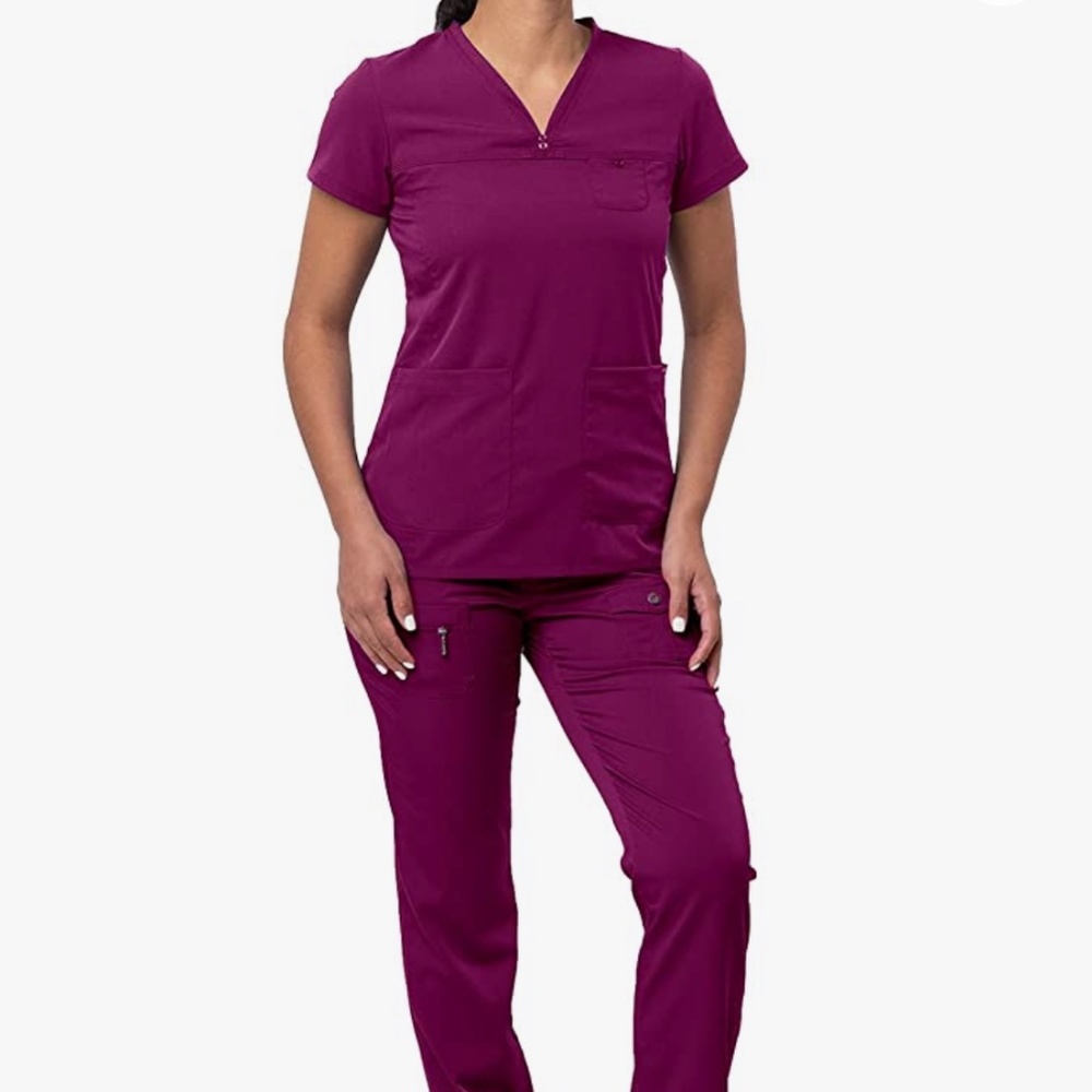 NWT Adar Pro Wine Scrub Set - Size XL